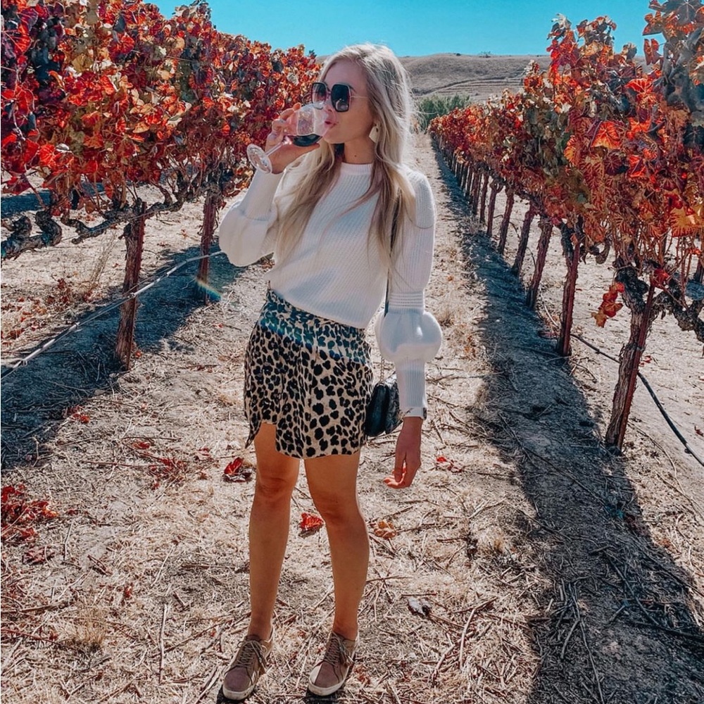 ZARA Leopard Print Paper Bag Shorts